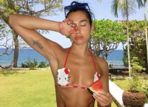 Dua Lipa sports Hello Kitty bikini in Jamaica (Image: Instagram)