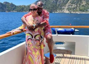 Kris Jenner & Cory Gambel sailing off the Amalfi Coast (Image: Instagram)