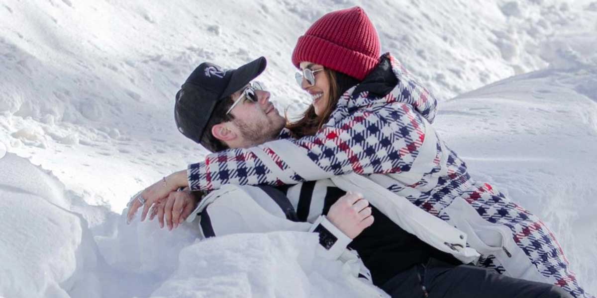 Nick Jonas Gets Cozy With Wife Priyanka Chopra In Chilly Aspen