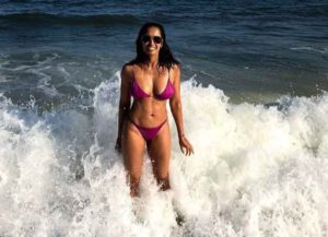 Padma Lakshi shows off fit body in bikini beach photos (Image: Instagram)