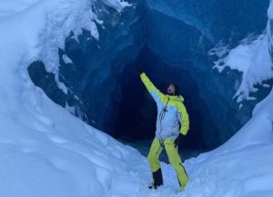Steve Aoki in Alaskan glacier cave (Image: Instagram)