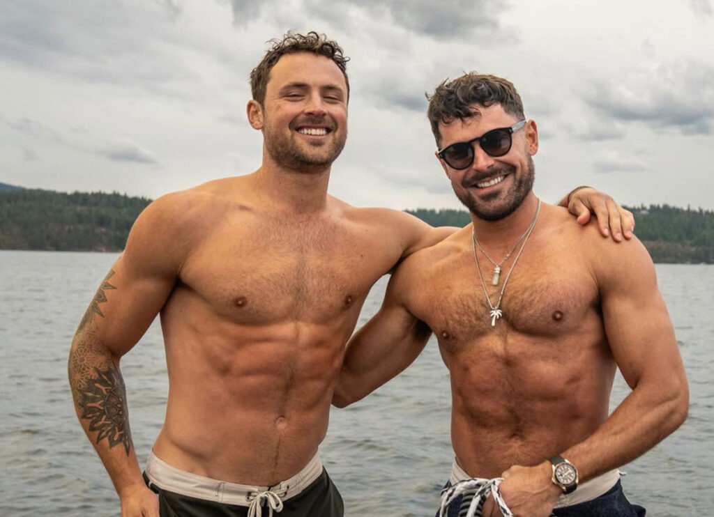 Shirtless Efron Brothers Enjoy A Day Lakeside